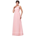 Kate Kasin One ShoulderLight Pink Chiffon Long Robes de demoiselle d&#39;honneur formelle KK000200-1